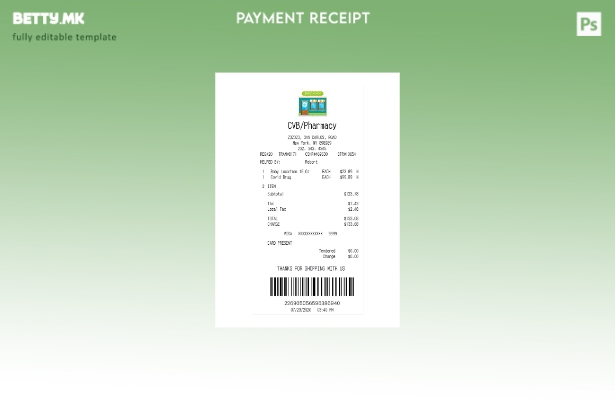 Модерен стил шаблон за сметки Cvb Pharmacy